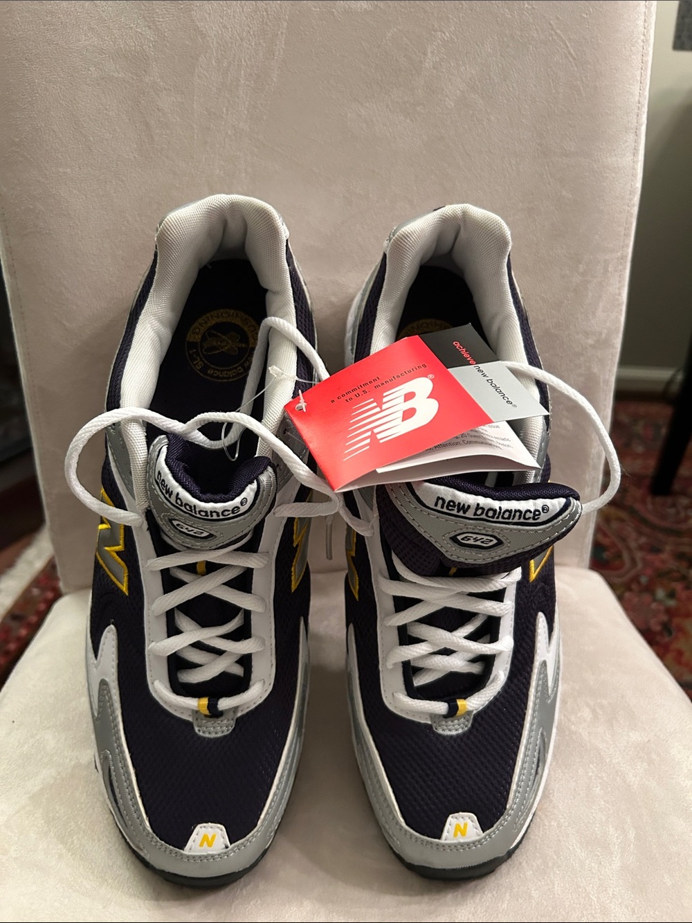 New Balance Men’s black, Gray & Yellow Sneakers